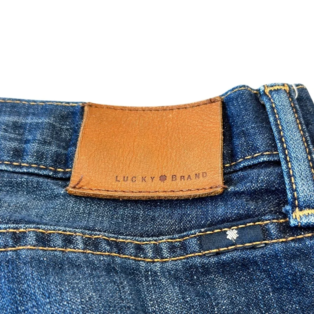 Lucky Brand Mens Jeans Dark Olin Wash Denim Size 36W 30L Straight Leg